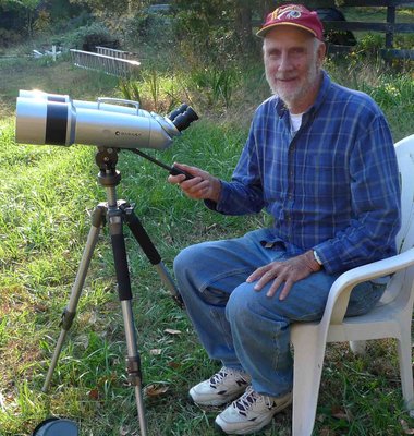 Neufer with new 20x100 binoculars