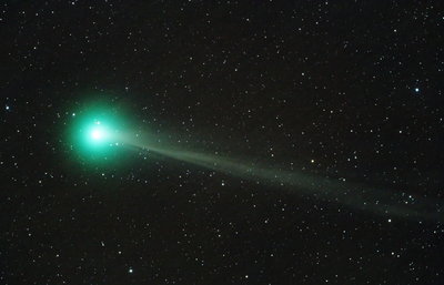 Comet Lemmon on Feb 6, 2013, imaged from Mercedes, Buenos Aires, Argentina. Processed to fix stars in the background.