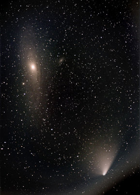 Comet Panstarrs &amp;M31 - M32 - M110  Copyright by Paolo Candy